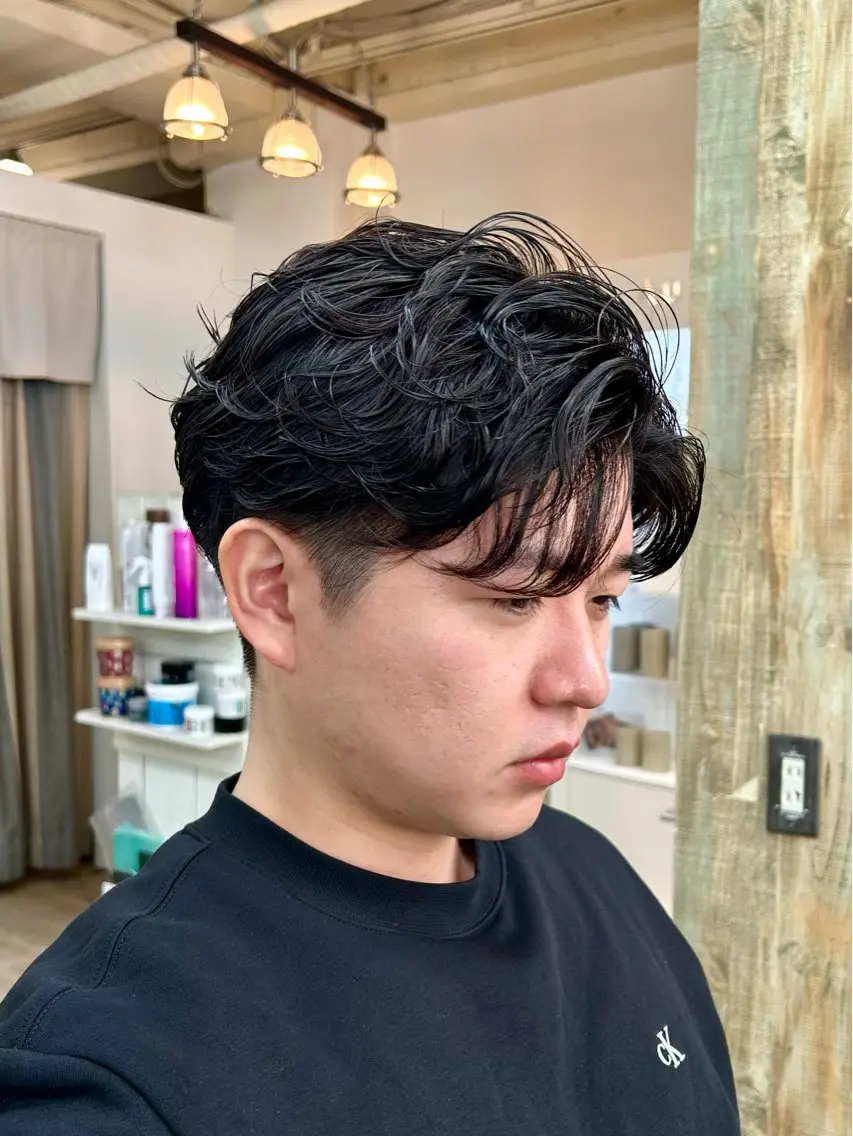 【⚜️メンズ限定⚜️】カット+毛流れパーマの写真