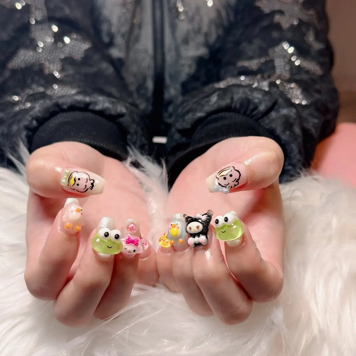 ネイル チークネイル フレンチネイル グラデーション 韓国ネイル マグネットネイル Hana Nailのネイルデザイン