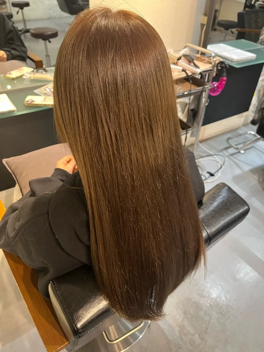 ロング カラー ヘアカラー 縮毛矯正 / 透明感カラー首藤大翔のヘアスタイル