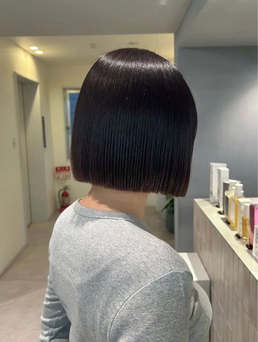 ショート ぱつっとボブ/ ボブ特化/タッセルのヘアスタイル