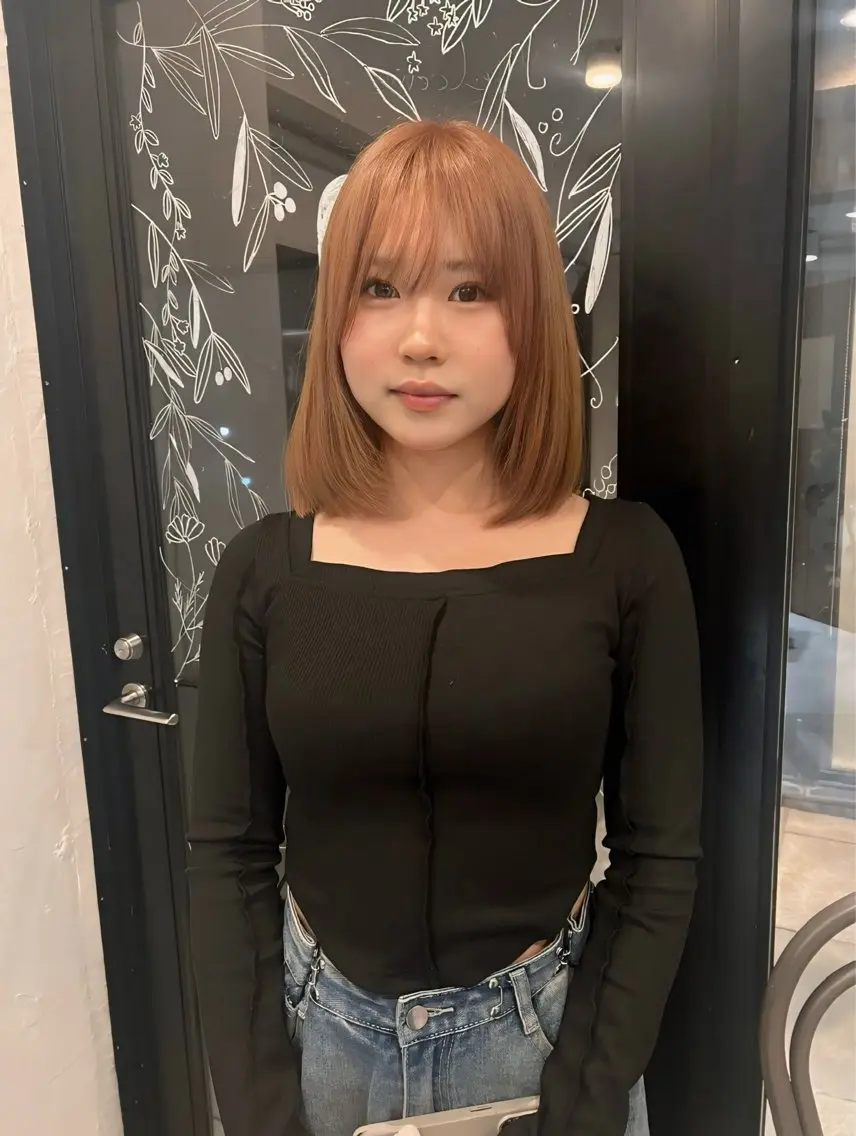 ミディアム カラー ピンクカラー エクステ⭐️艶カラー koukiのヘアスタイル