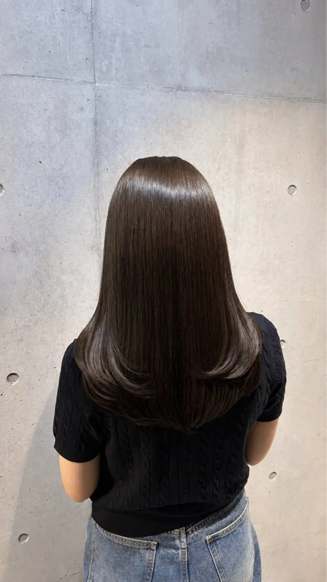 セミロング カラー パーマ ヘアアレンジ メンズ メンズ韓国風 グレージュ オリーブグレージュ オリーブグレー 髪質改善 🍀︎Reika 🍀のヘアスタイル
