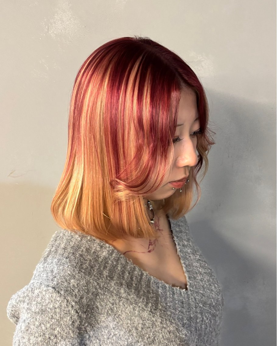 [🥀男女兼用メニュー🥀]✨デザインカラー✨⚠️ポイントカラー、インナーカラー、アンブレラカラーのみ⚠️の写真