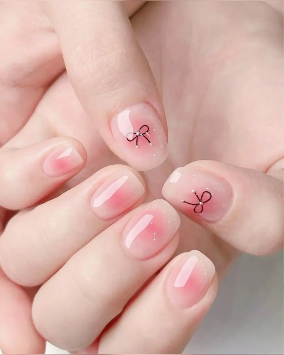 ネイル 長さ出し フレンチネイル グラデーション 卒業式 マグネットネイル ハンドネイル MIHANA NAILのネイルデザイン