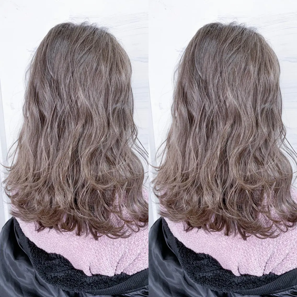 ミディアム カラー アディクシーカラー ブリーチ グレージュ ヘアカラー BOX mico.のヘアスタイル