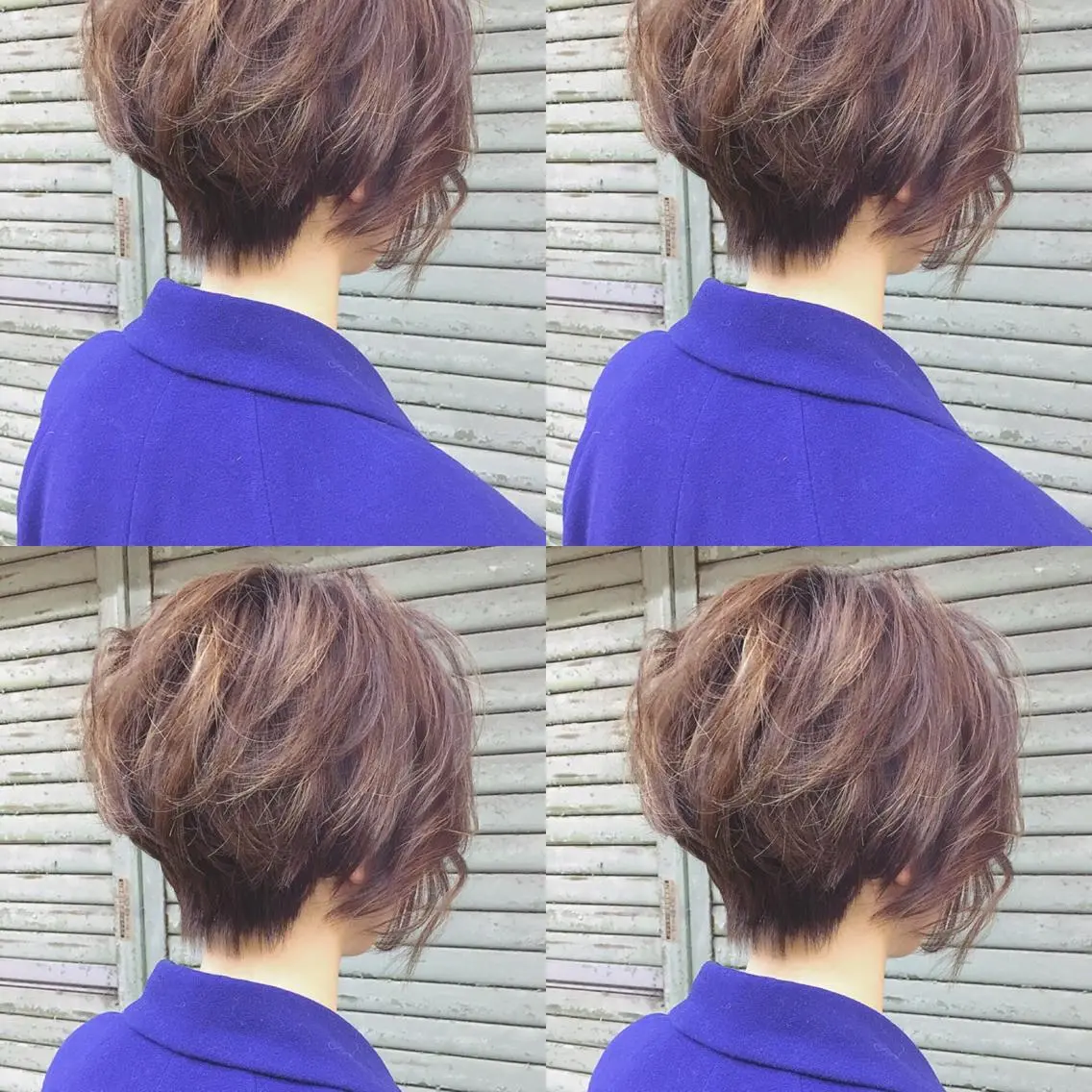 ショート カラー パーマ カット ヘアカラー トリートメント F. 梅田/ボブ/パーマのヘアスタイル