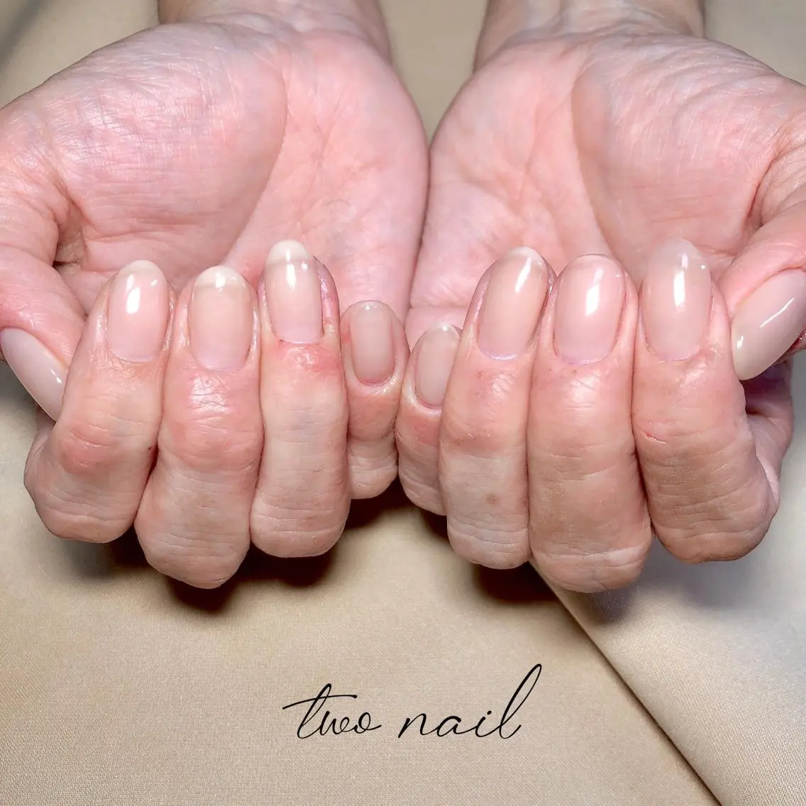 ネイル アートネイル フットネイル ハート ニュアンスネイル ホワイト ハンドネイル two nailのネイルデザイン