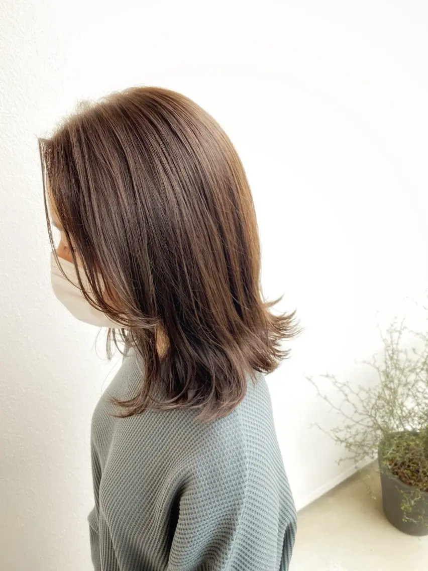 ミディアム カラー ヘアカラー パライソ南公園店小嶋 さつきのヘアスタイル