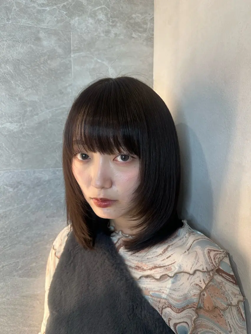 🤍ダメージ、縮毛矯正履歴がある人におすすめ✨傷まないイノアカラー✖️似合わせカット✖️内部補修3stpトリートメントの写真