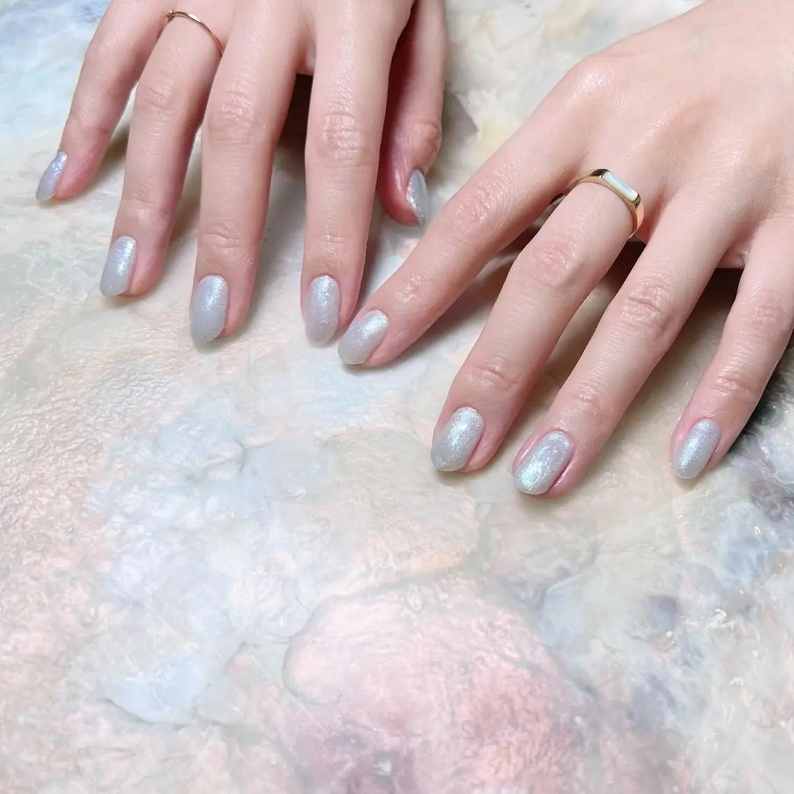 ネイル マグネットネイル ニュアンスネイル ショートネイル gemickle nailのネイルデザイン