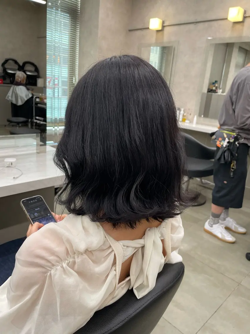 ロング カラー パーマ ヘアアレンジ メンズ キッズ 韓国系🇰🇷🩶 艶暗髪/MEIのヘアスタイル