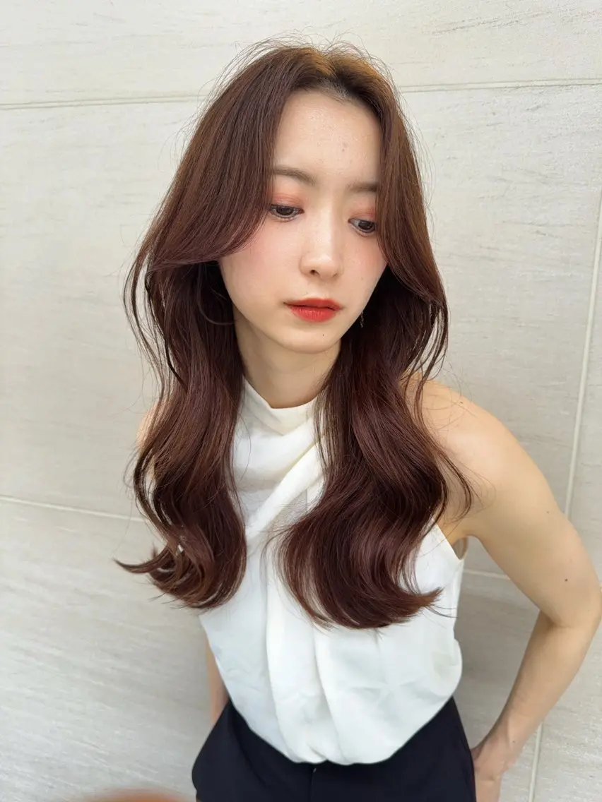 ロング カラー カット ヘアカラー トリートメント 縮毛矯正✨🫧 レイヤー川村利幸のヘアスタイル