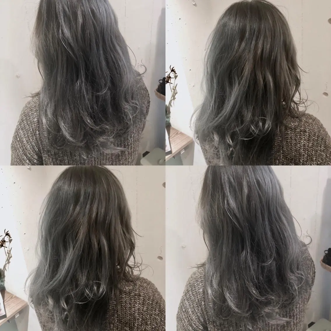 セミロング カラー パーマ ヘアアレンジ バレイヤージュ ブリーチ グラデーションカラー グレージュ ハイライトカラー 【ツヤ髪美容師】 ツダケイスケのヘアスタイル
