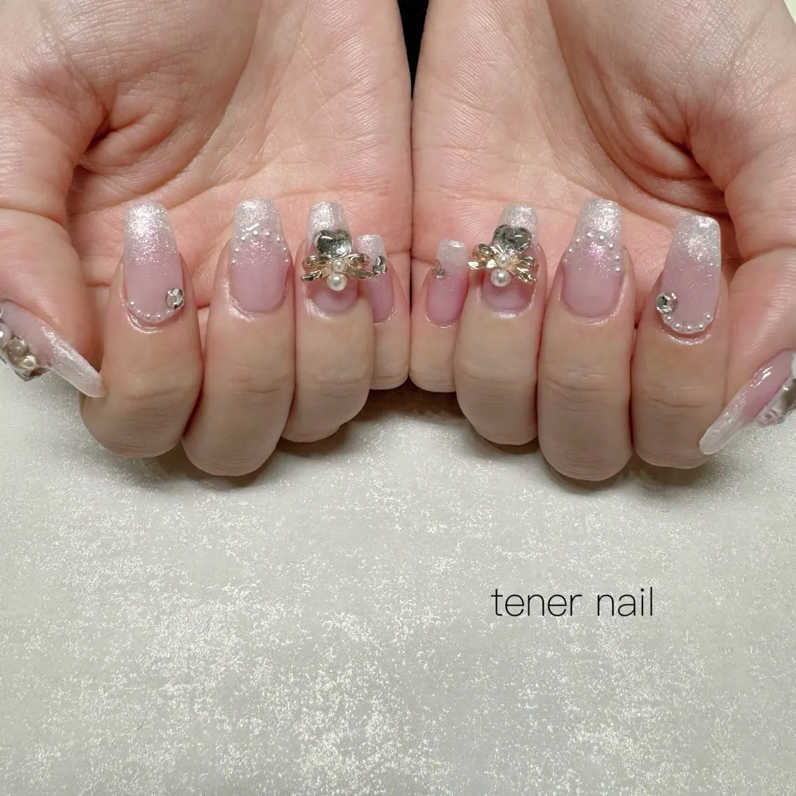 ネイル グラデーション キラキラネイル ハンドネイル テネルネイル tener nailのネイルデザイン