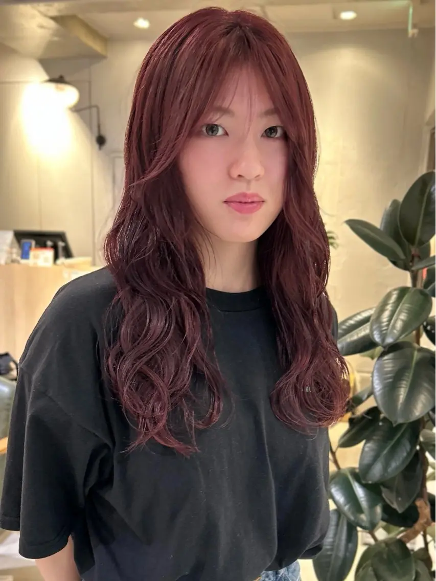 セミロング カラー ブリーチ ヘアセット 𝐚𝐨𝐢🩰/ パーソナルカラーのヘアスタイル
