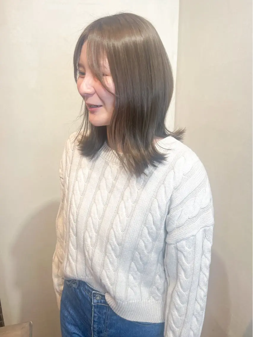 ミディアム カラー ヘアカラー Aya/四条烏丸/ インナーカラーのヘアスタイル