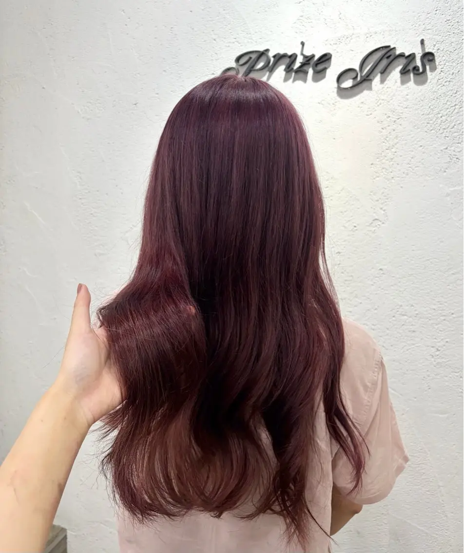 ロング カラー ブリーチ ラベンダーカラー ラベンダーピンク ピンクカラー カット ヘアカラー トリートメント ✨レイヤーハイトーン tomoko🦋✨のヘアスタイル
