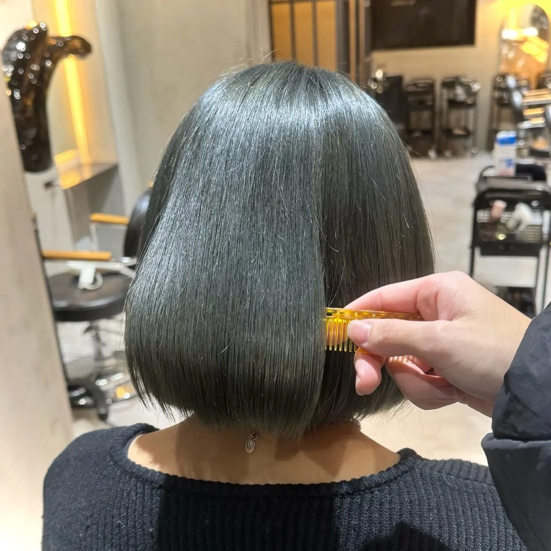 カラー ブリーチ ブリーチなしカラー オリーブカラー 木村ハルカ 🎨鹿児島⇆東京のヘアスタイル
