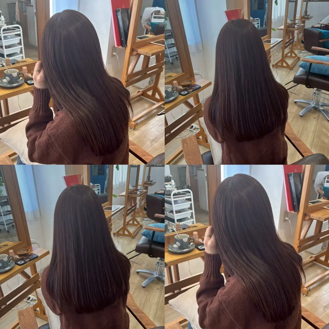ロング カラー ヘアカラー トリートメント RINNO🌷透明感 カラー/髪質改善のヘアスタイル