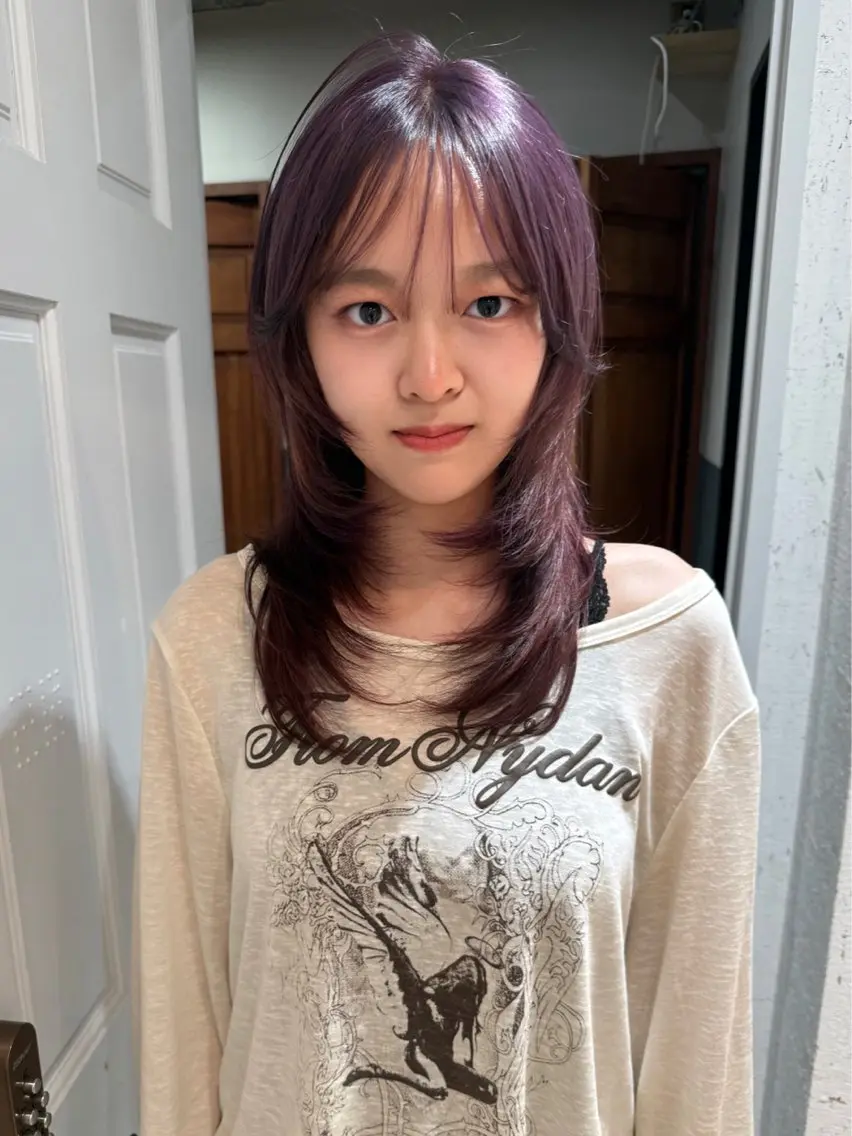 セミロング カラー 似合わせカット カット ヘアカラー トリートメント mai / linoah˚✧のヘアスタイル