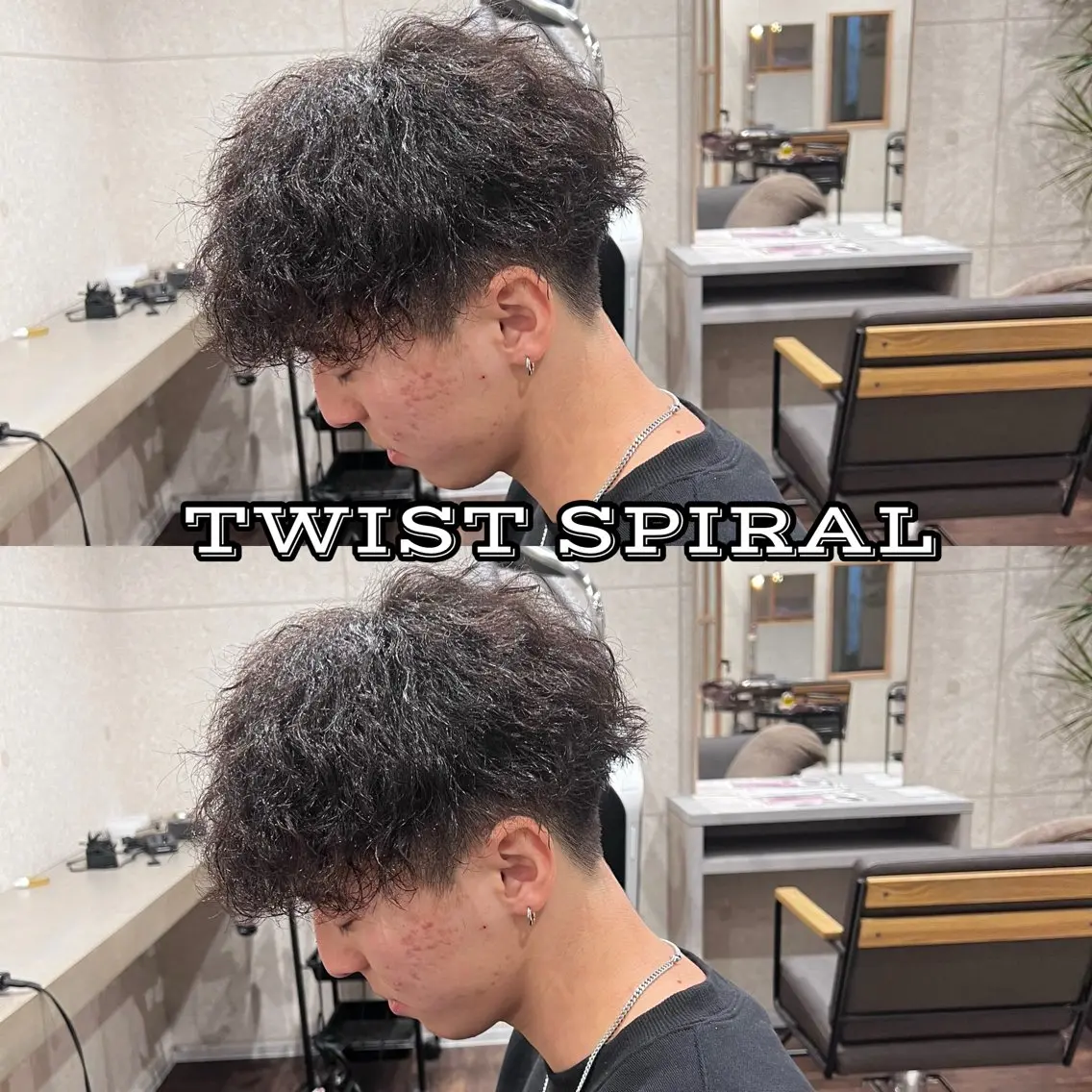 ショート パーマ メンズ 髪質改善/艶カラー TSUBASAのヘアスタイル
