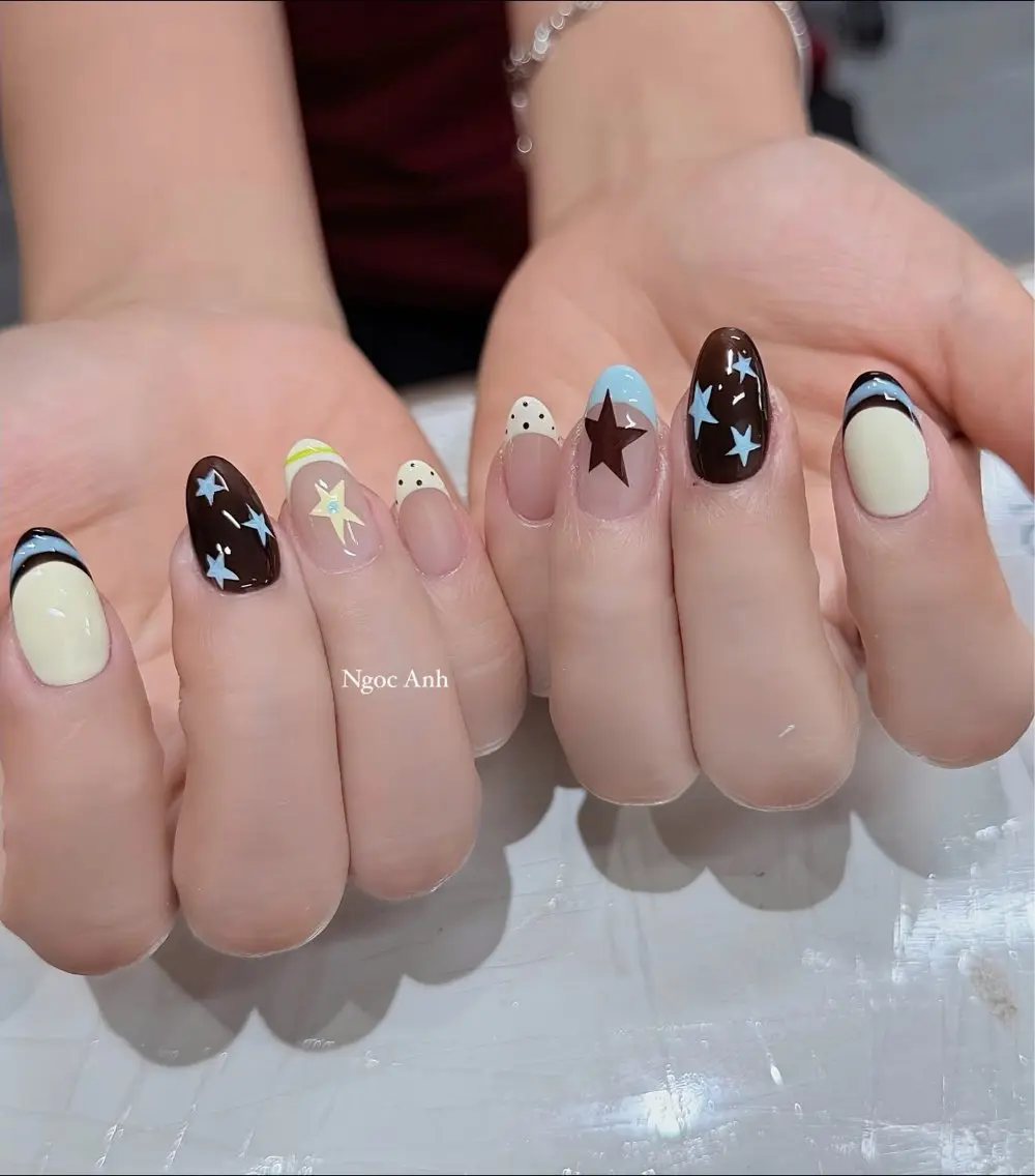 ネイル チークネイル 長さ出し フットネイル 韓国ネイル マグネットネイル ハンドネイル ハンドケア AN NAIL _HOAのネイルデザイン