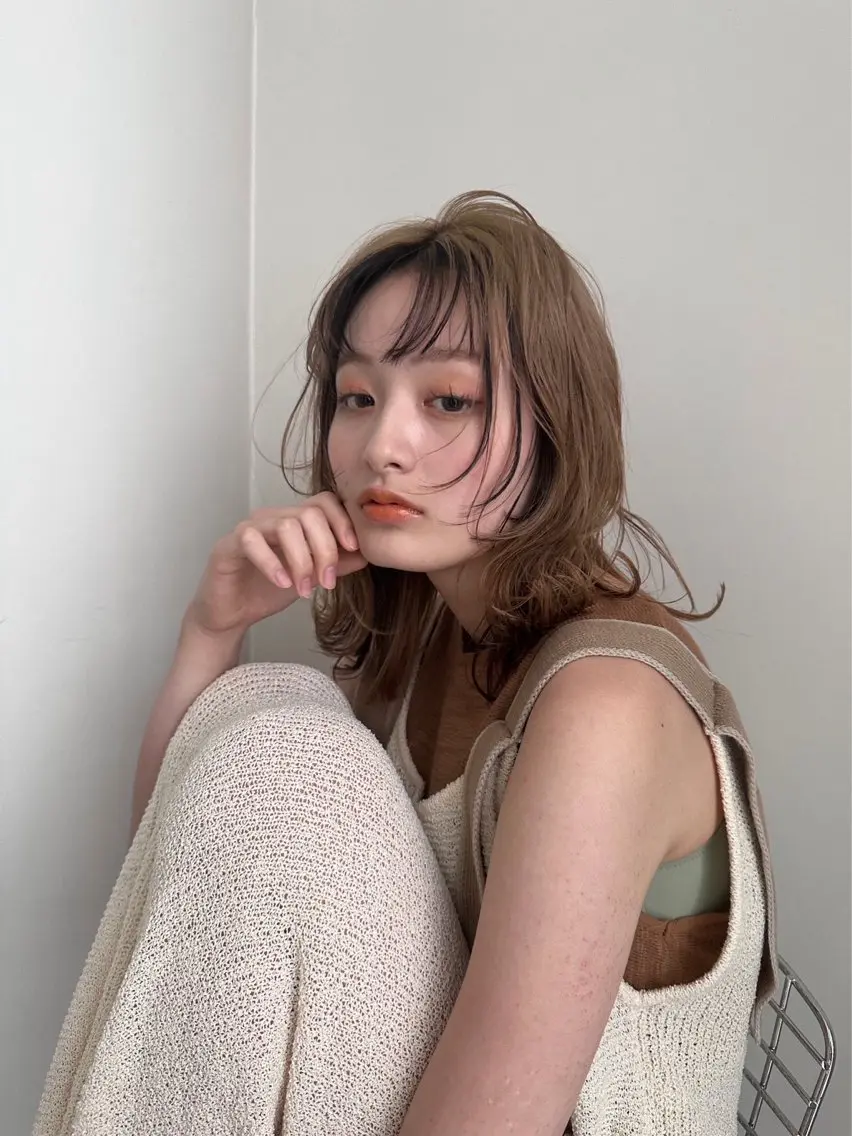 カラー カット ヘアカラー トリートメント 大迫 江梨のヘアスタイル