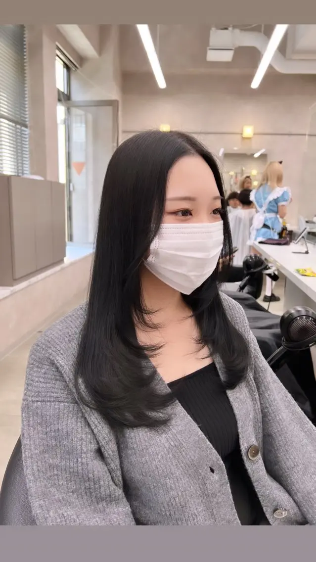 ロング カラー パーマ ヘアアレンジ メンズ 上品＆韓国風 🥀海心🥀のヘアスタイル