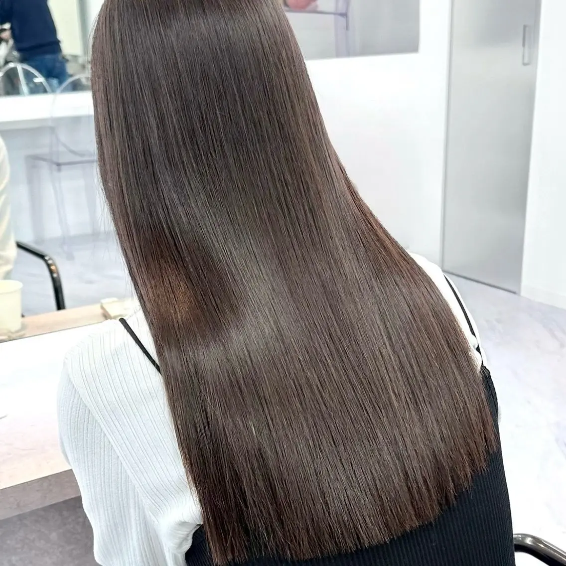 カット 縮毛矯正 トリートメント 髪質改善/縮毛矯正/ ブリーチなしカラーのヘアスタイル