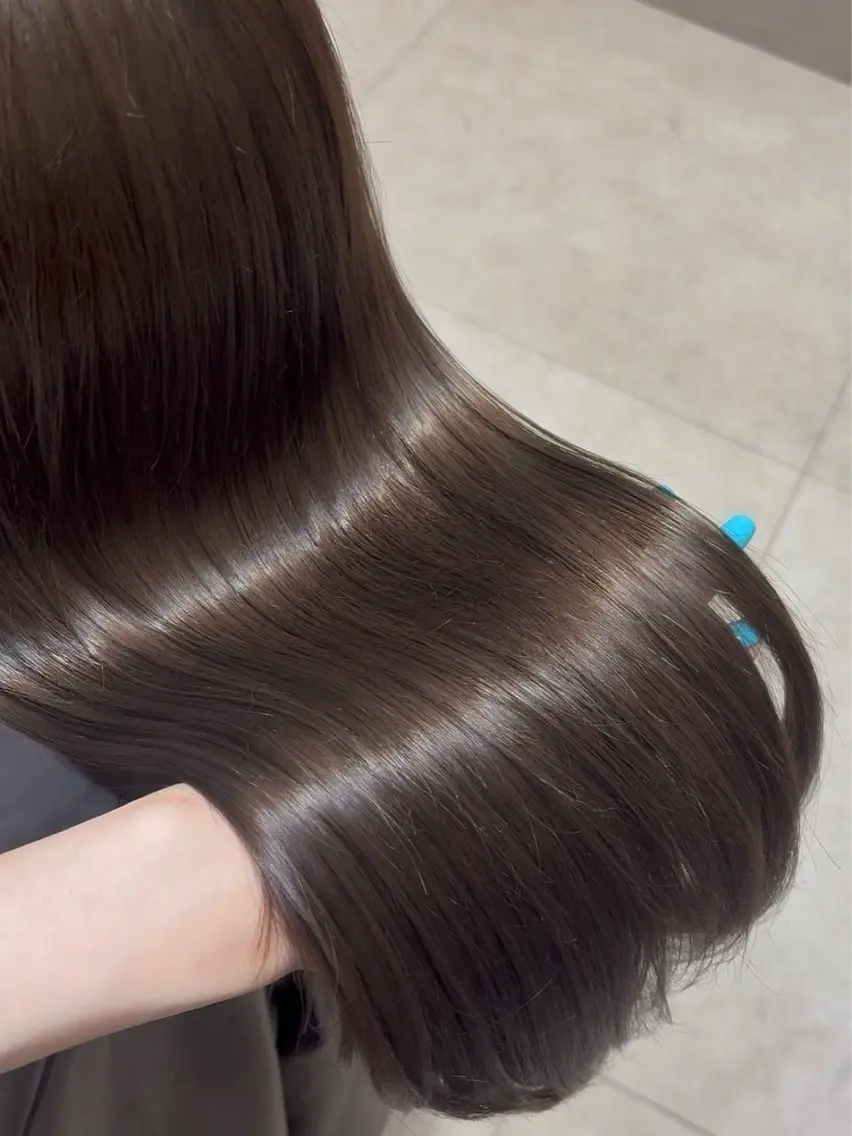 セミロング カット ヘアカラー トリートメント Hina/なりたいが 叶う韓国ヘア❤️のヘアスタイル