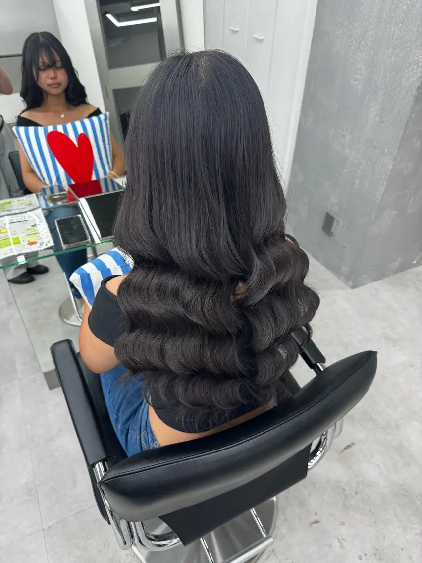 ミディアム エクステ 横浜　エクステ🎀 カラー／ルナのヘアスタイル