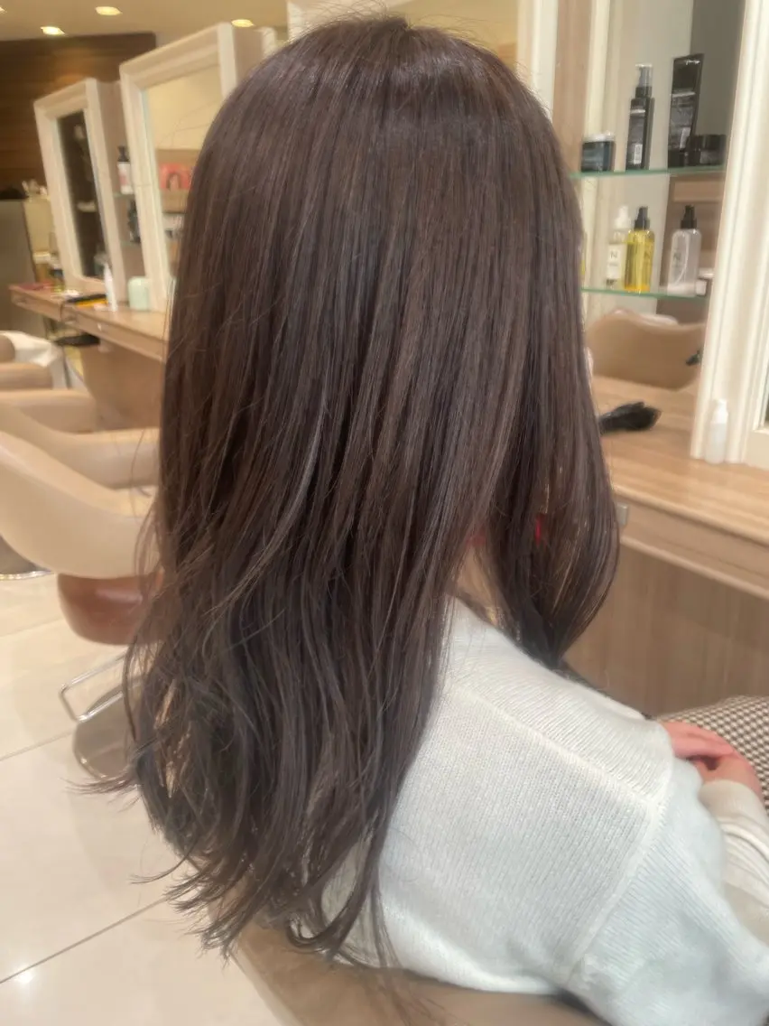 セミロング カラー ヘアアレンジ ヘアカラー トリートメント 韓国ヘアメイク🎀/ 縮毛矯正✨山本媛香のヘアスタイル