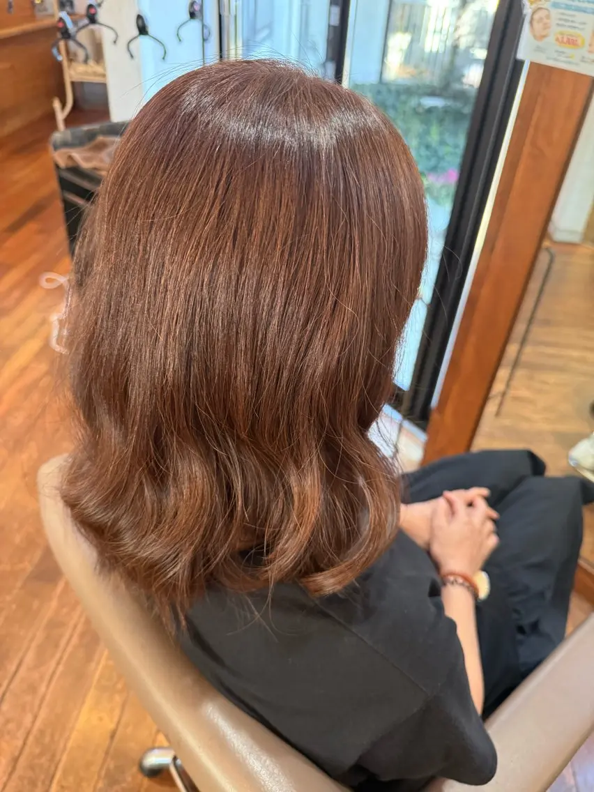 ミディアム ヘアカラー トリートメント さらや みあきのヘアスタイル