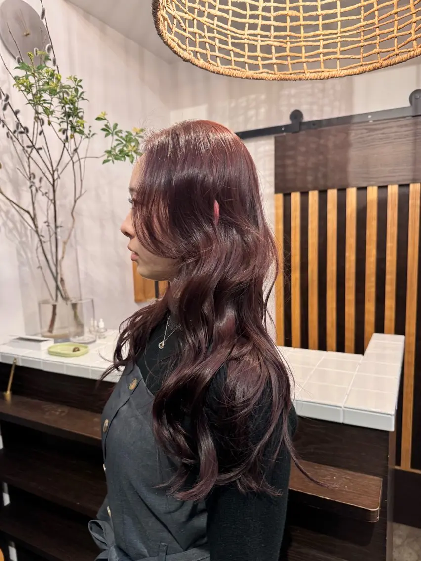 🍓【暖色系カラー】ベリー系こっくりカラー🍓➕ヨンバルtreatment🫧の写真