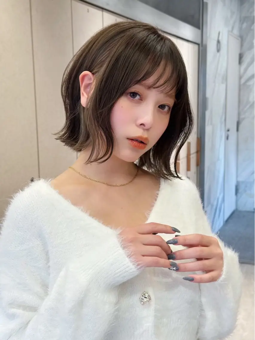 ミディアム カット ヘアカラー トリートメント 小久保美空/縮毛矯正 ミディアム/レイヤーのヘアスタイル