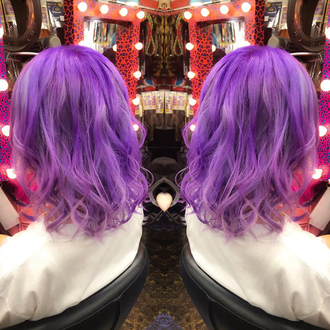 ミディアム カラー ヘアアレンジ ブリーチ トリートメント ヘアカラー 今泉 周のヘアスタイル