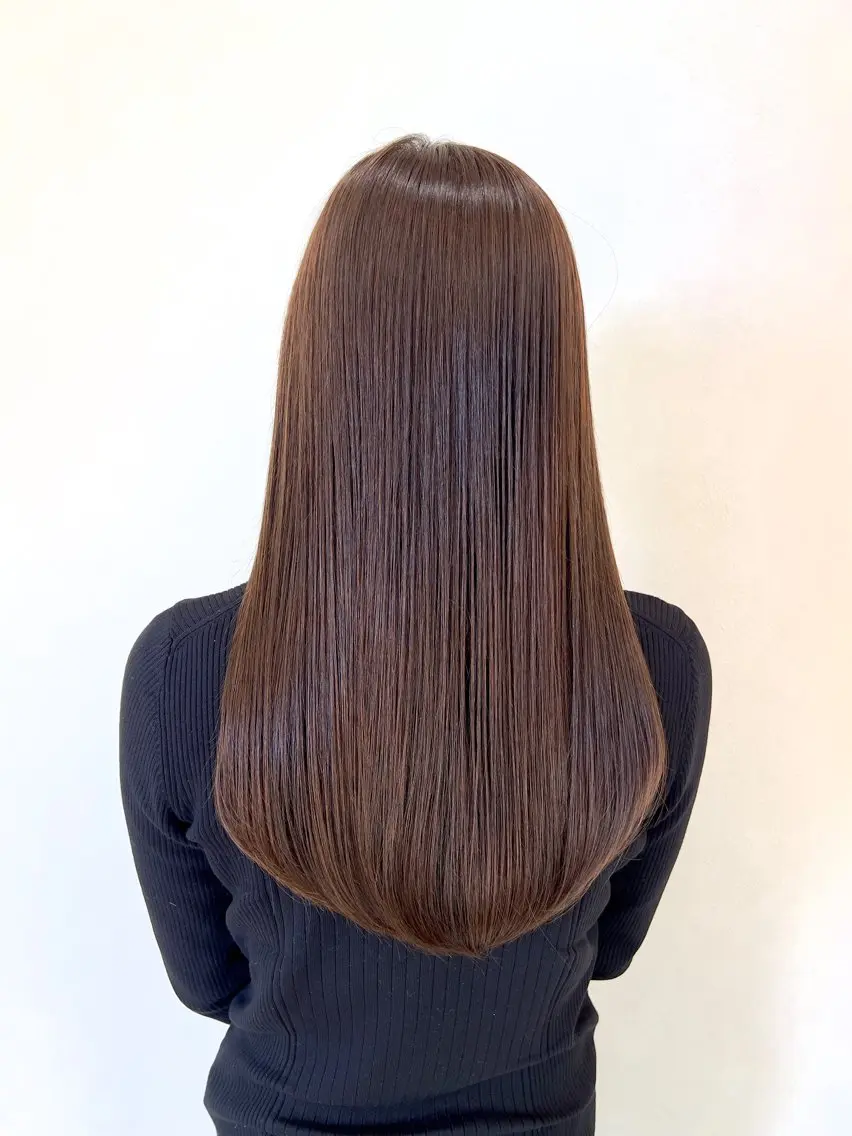セミロング 髪質改善 縮毛矯正 ヘアカラー トリートメント ショート/白髪ぼかし 君和田若菜のヘアスタイル
