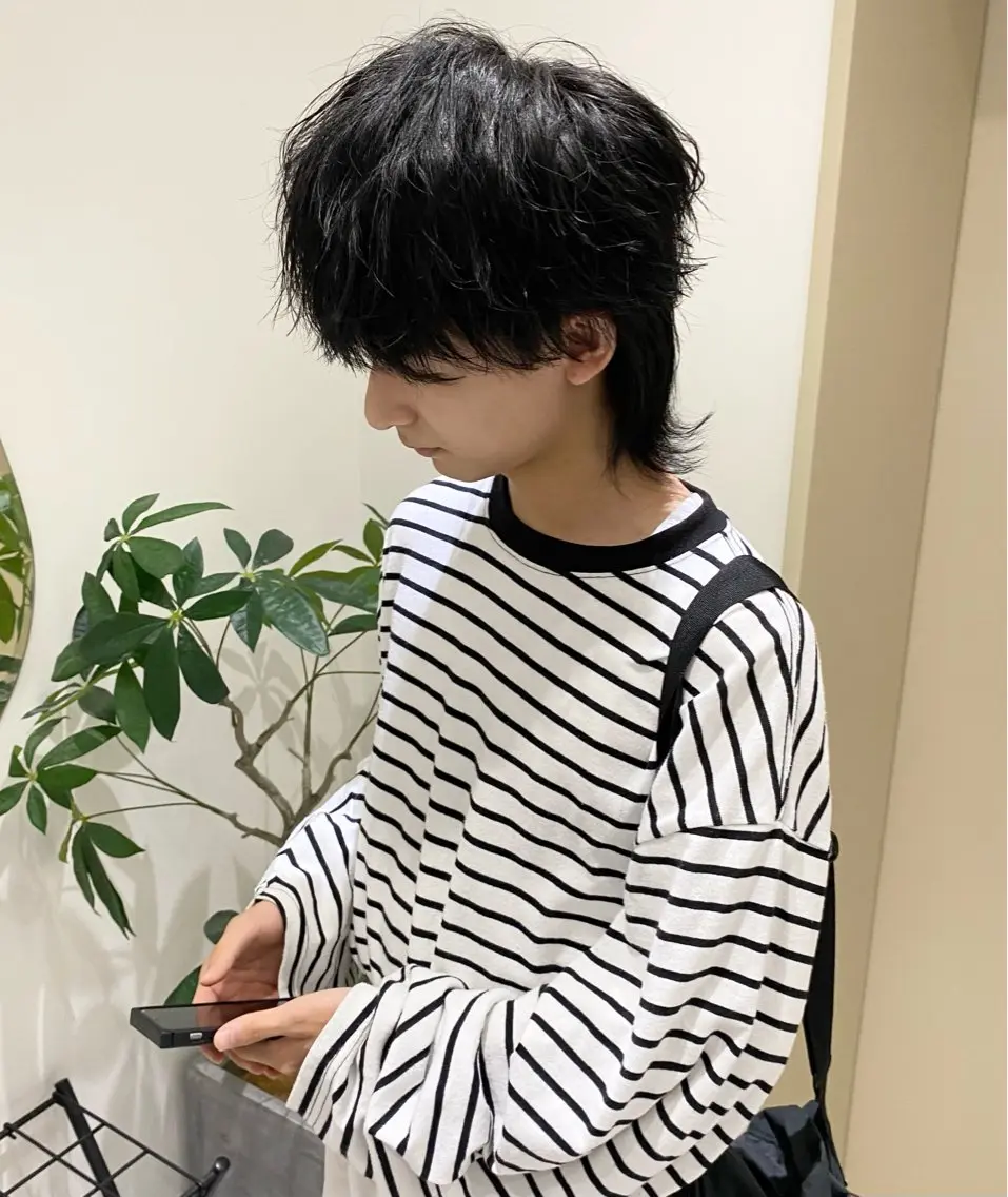 ミディアム メンズ トリートメント ✨髪質改善/顔周りカ ット/縮毛矯正✨三隅のヘアスタイル