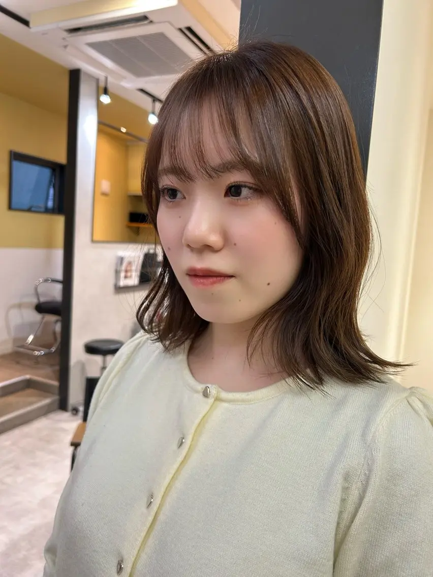 ミディアム カラー ベージュカラー ラベンダーカラー ラベンダーベージュ hubhair レイヤー/透明感のヘアスタイル