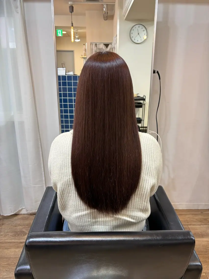 縮毛矯正+カラー |straight × color|の写真