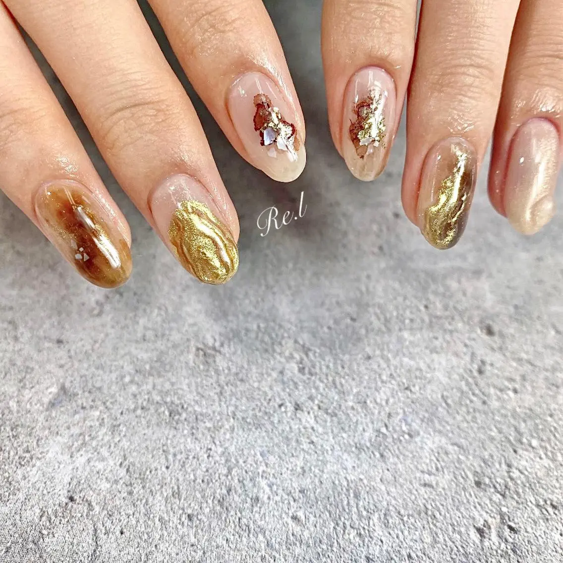 ネイル ニュアンスネイル モチの良さ◉ フィルインネイル♡のネイルデザイン