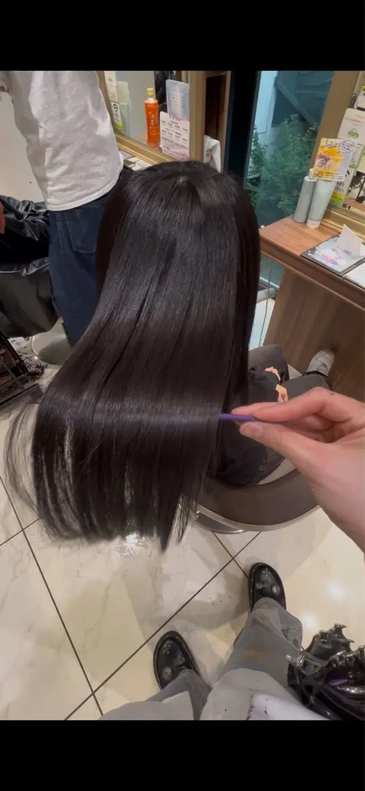 セミロング カット ヘアカラー トリートメント 🖤Ash川越店🖤 井上 諒哉のヘアスタイル