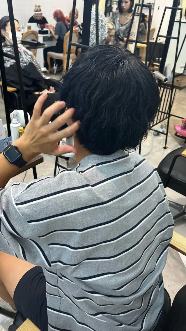 カラー メンズ ヘアカラー メンズパーマ/ メッシュ📍ユリのヘアスタイル