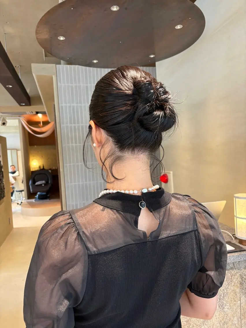 ミディアム ヘアセット メンズ/顔周りカ ット中目黒akaneのヘアスタイル