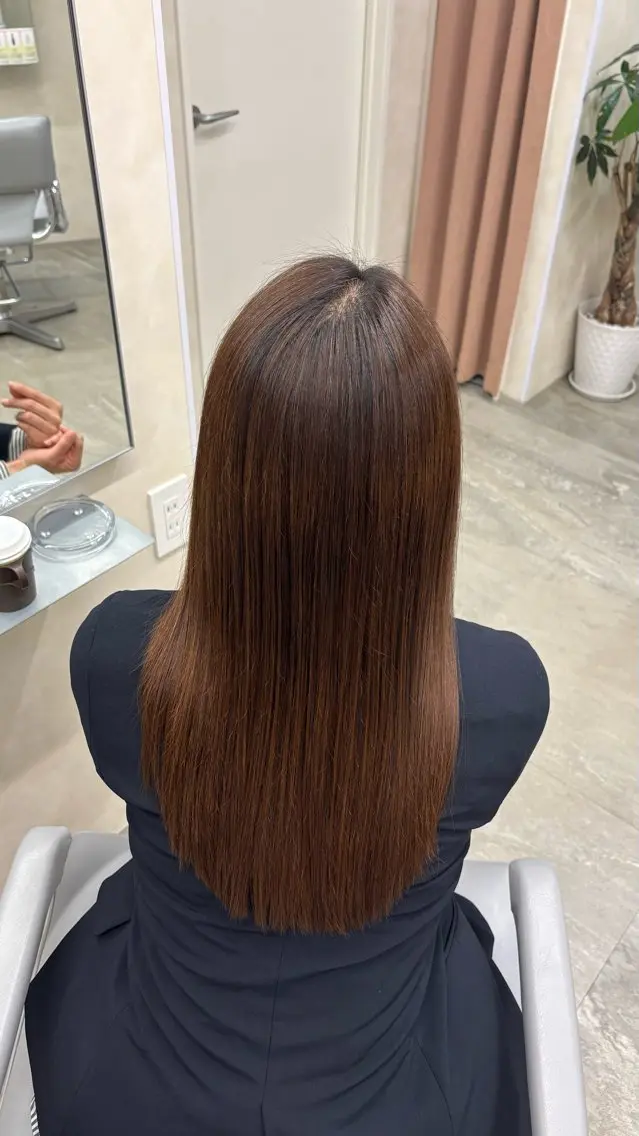 ロング 髪質改善 縮毛矯正 トリートメント モデル様大募集🎀 藤岡瑞穂のヘアスタイル