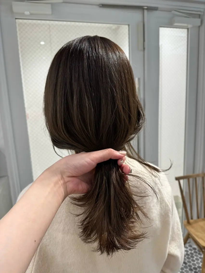 セミロング アッシュ トリートメント 透明感カラー✴︎ SAYAKAのヘアスタイル