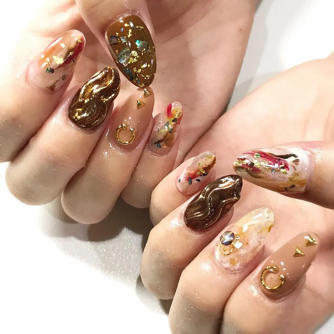 ネイル 渋谷/チップ長さ出し 👑アプレgel-xのネイルデザイン