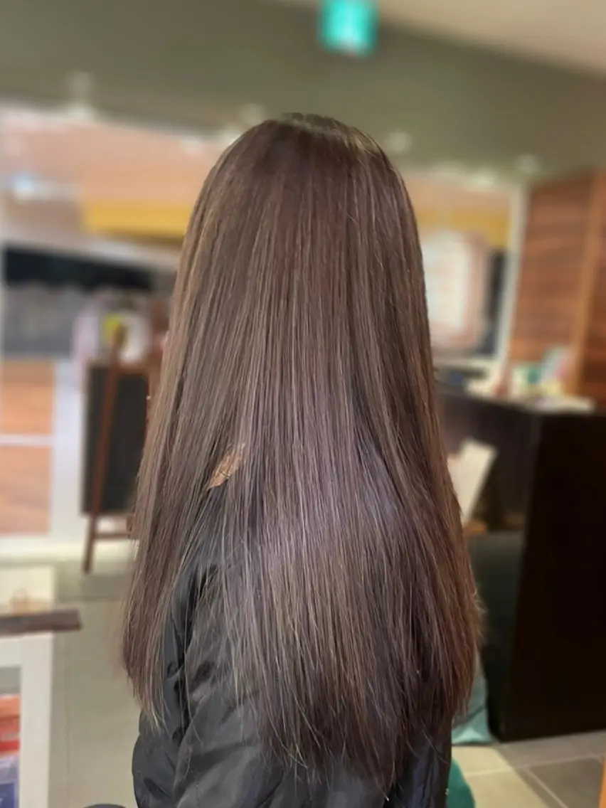 ロング カラー アッシュ ハイライトカラー ハイライト コミヤマ ナツキ🪿のヘアスタイル