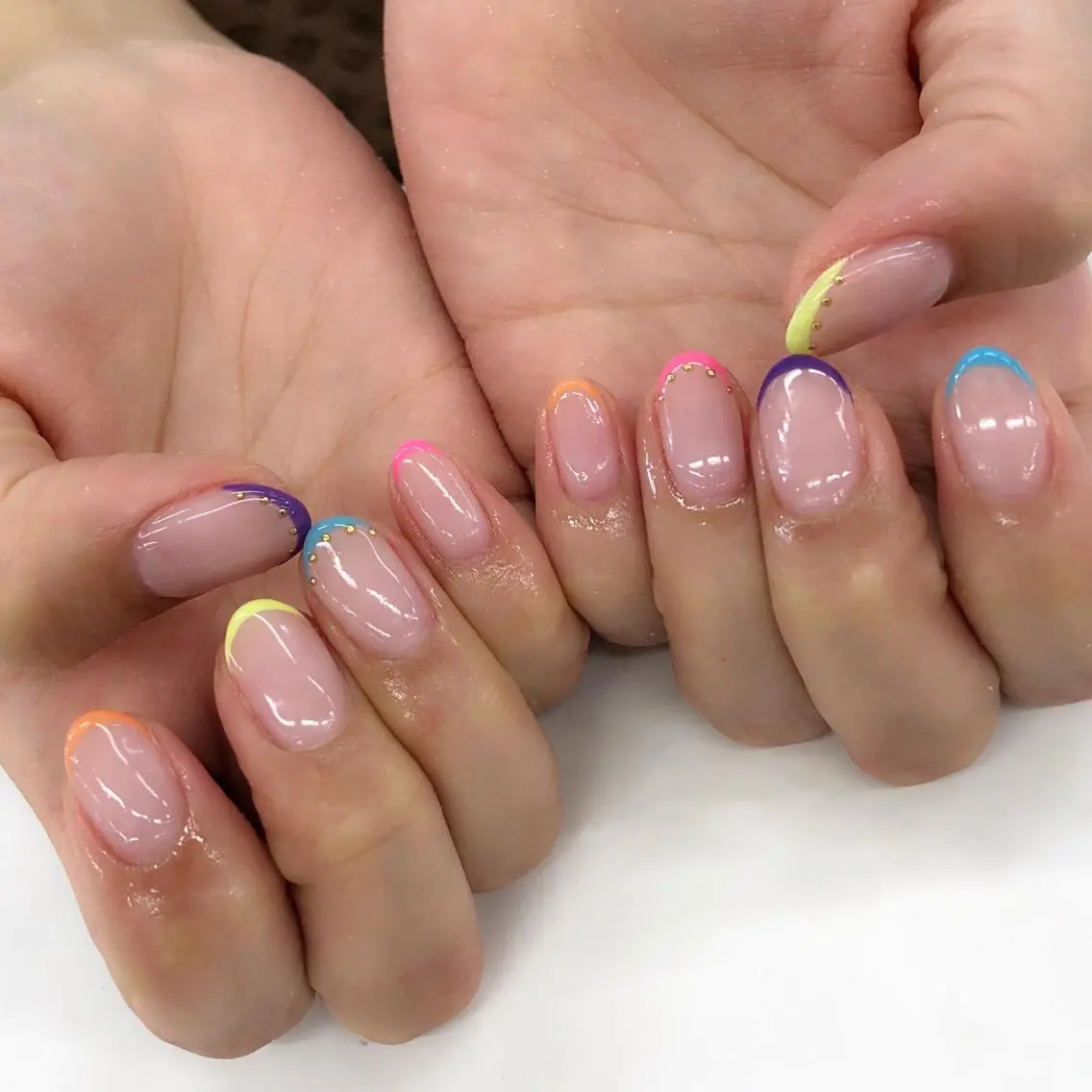 ネイル アートネイル フレンチネイル ジェルネイル キラキラネイル ミラーネイル Y nail なんば堀江店のネイルデザイン