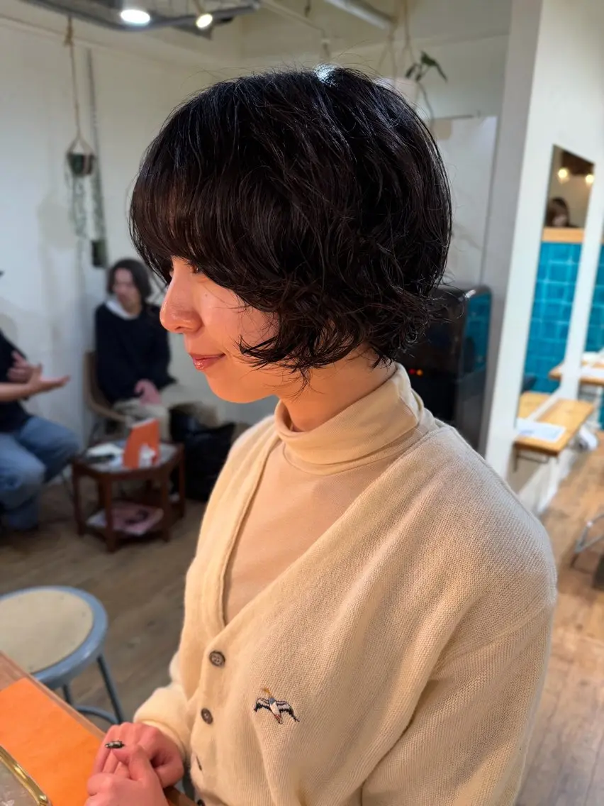 ショート パーマ カット パーマ YUKI 新宿カット パーマ/カラーのヘアスタイル